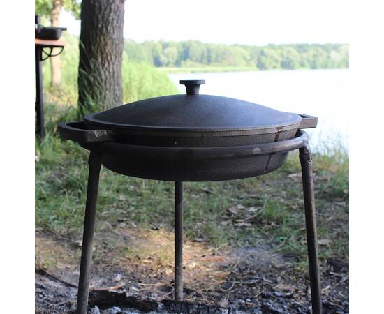 Чавунна сковорода з чавунною кришкою 360х80 мм Monolith Brizoll (M3680U-1), Колір: чорний, Тип: сковорода, Форма: кругла, Діаметр (см): 36, зображення 4