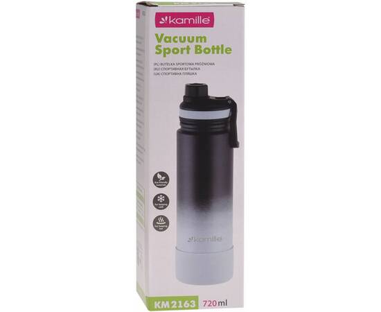 Термопляшка 720 мл із силіконовою підставкою Kamille (2163), зображення 6