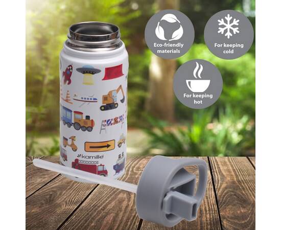 Термобутылка для детей 480 мл с 3D принтом Kamille (2162), изображение 5