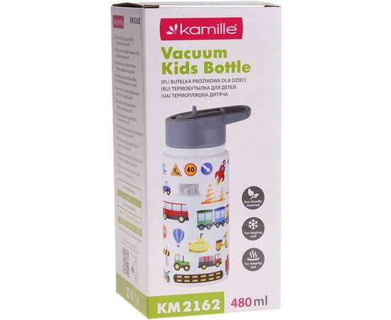 Термобутылка для детей 480 мл с 3D принтом Kamille (2162), изображение 6