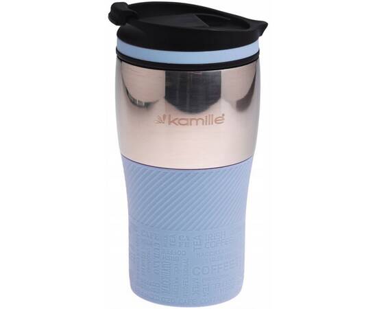 Термокружка 320 мл с TPR-вставкой Kamille (2155), изображение 2