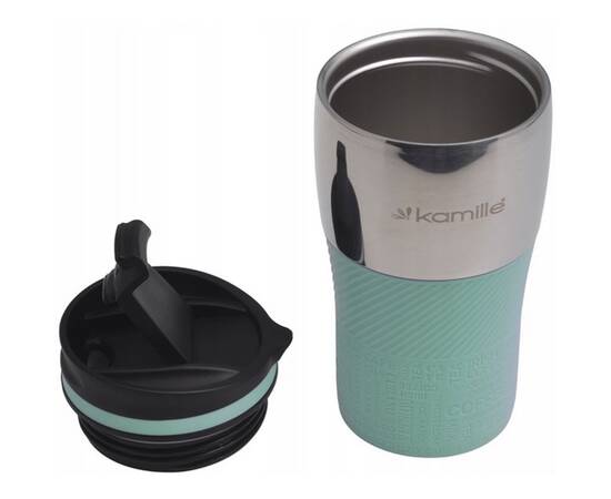 Термокружка 320 мл с TPR-вставкой Kamille (2155), изображение 3