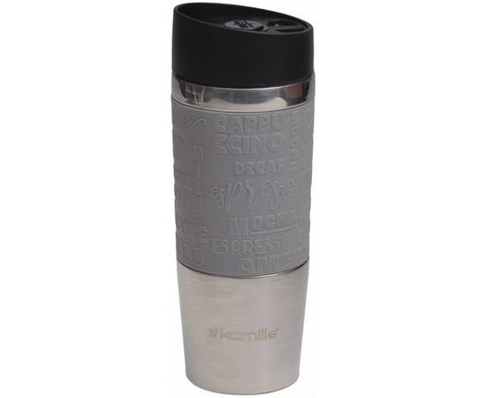 Термокружка 380 мл с TPR-вставкой Kamille (2153), изображение 2