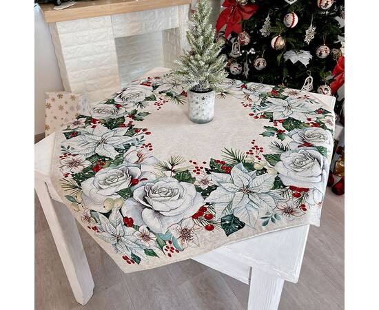 Скатерть 97х100 LiMaSo (OTILIA-100), Тип: скатерти, Цвет: зеленый, Форма скатерти: квадратная, Размер: 97x100, изображение 2