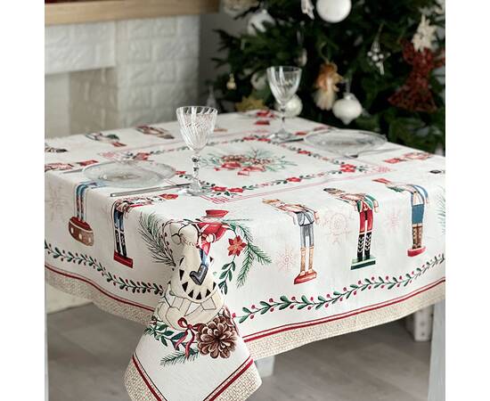 Скатерть 137х280 LiMaSo (CASCANUECES-280), Тип: скатерти, Цвет: красный, Форма скатерти: прямоугольная, Размер: 137x280, изображение 4