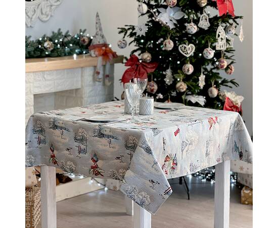 Скатерть 137х137 LiMaSo (EDEN1254-137), Тип: скатерти, Цвет: голубой, Форма скатерти: квадратная, Размер: 137x137, изображение 3