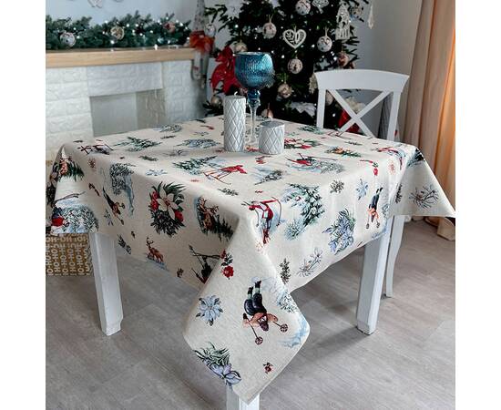 Скатерть 137x260 LiMaSo (EDEN CHAMONIX-260), Тип: скатерти, Цвет: зеленый, Форма скатерти: прямоугольная, Размер: 137x260, изображение 3