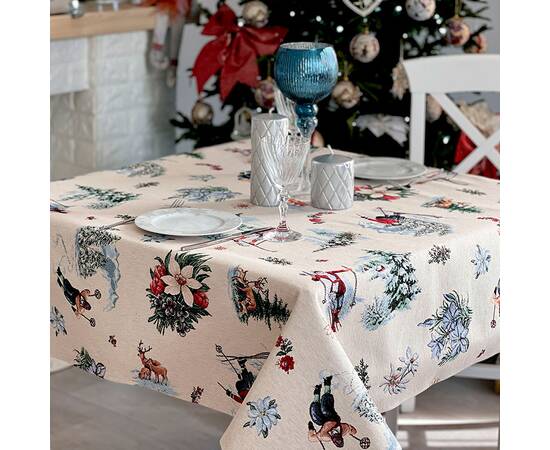 Скатерть 137x220 LiMaSo (EDEN CHAMONIX-220), Тип: скатерти, Цвет: зеленый, Форма скатерти: прямоугольная, Размер: 137x220, изображение 4