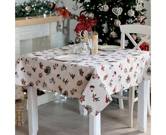 Скатерть 137x300 LiMaSo (EDEN1158-300), Тип: скатерти, Цвет: красный, Форма скатерти: прямоугольная, Размер: 137x300, изображение 4