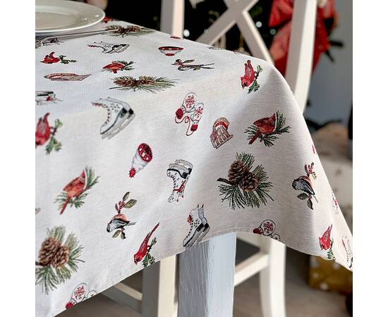 Скатерть 137x300 LiMaSo (EDEN1158-300), Тип: скатерти, Цвет: красный, Форма скатерти: прямоугольная, Размер: 137x300, изображение 5