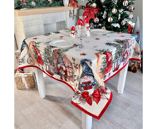 Скатертина 137х240 LiMaSo (FEDERICA-240), Тип: скатертини, Основний колір: червоний, Форма скатертини: прямокутна, Розмір: 137x240, зображення 3