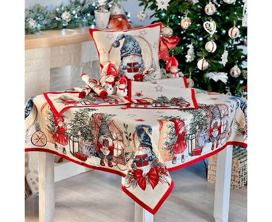 Скатертина 137х240 LiMaSo (FEDERICA-240), Тип: скатертини, Основний колір: червоний, Форма скатертини: прямокутна, Розмір: 137x240, зображення 4