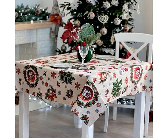 Скатерть 137х280 LiMaSo (FIOCCO-280), Тип: скатерти, Цвет: красный, Форма скатерти: прямоугольная, Размер: 137x280, изображение 3