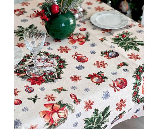 Скатерть 137x220 LiMaSo (FIOCCO-220), Тип: скатерти, Цвет: красный, Форма скатерти: прямоугольная, Размер: 137x220, изображение 4