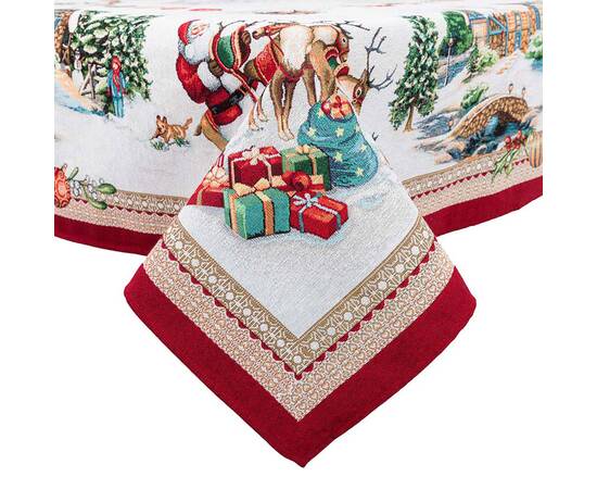 Скатерть 137х137 LiMaSo (FROSTY-137), Тип: скатерти, Цвет: красный, Форма скатерти: квадратная, Размер: 137x137, изображение 2