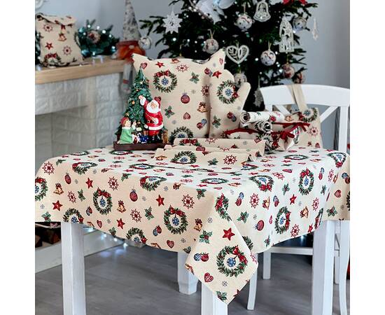 Скатерть 137х180 LiMaSo (MERRY-180), Тип: скатерти, Цвет: красный, Форма скатерти: прямоугольная, Размер: 137x180, изображение 4