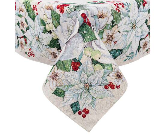 Скатерть 137х240 LiMaSo (OTILIA-240), Тип: скатерти, Цвет: зеленый, Форма скатерти: прямоугольная, Размер: 137x240, изображение 2