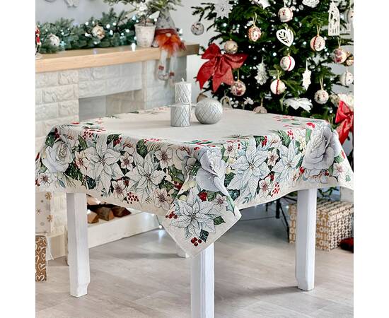 Скатерть 137х240 LiMaSo (OTILIA-240), Тип: скатерти, Цвет: зеленый, Форма скатерти: прямоугольная, Размер: 137x240, изображение 3