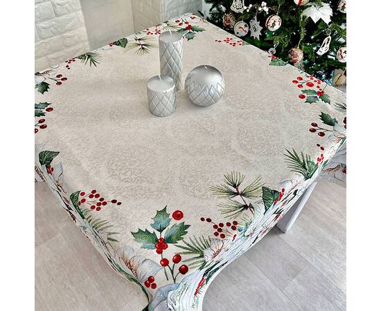 Скатертина 137х180 LiMaSo (OTILIA-180), Тип: скатертини, Основний колір: зелений, Форма скатертини: прямокутна, Розмір: 137x180, зображення 4