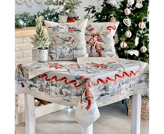 Скатертина 137х180 LiMaSo (RUNNER1254-180), Тип: скатертини, Основний колір: блакитний, Форма скатертини: прямокутна, Розмір: 137x180, зображення 4