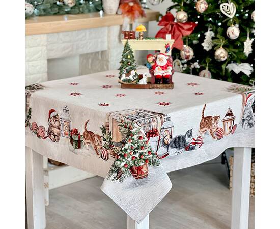 Скатерть 137х137 LiMaSo (SURI-137), Тип: скатерти, Цвет: красный, Форма скатерти: квадратная, Размер: 137x137, изображение 3