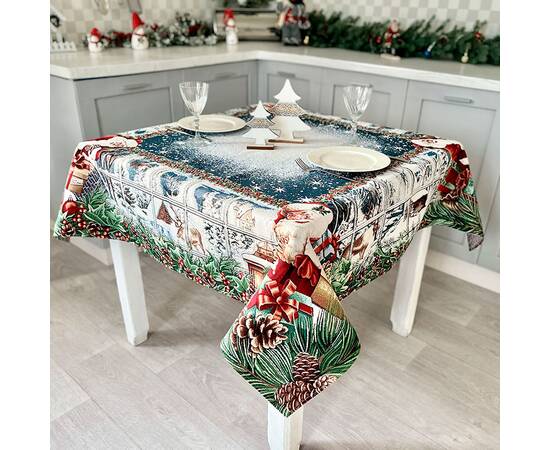 Скатертина 137х137 LiMaSo (WINDOW-137), Тип: скатертини, Основний колір: синій, Форма скатертини: квадратна, Розмір: 137x137, зображення 3