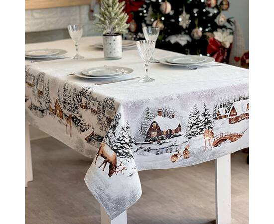 Скатерть 137х280 LiMaSo (WINTER -280), Тип: скатерти, Цвет: коричневый, Форма скатерти: прямоугольная, Размер: 137x280, изображение 3