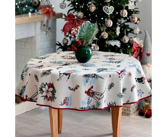 Скатерть круглая O180 LiMaSo (EDEN CHAMONIX-180D), Тип: скатерти, Цвет: зеленый, Форма скатерти: круглая, Размер: Ø180, изображение 2