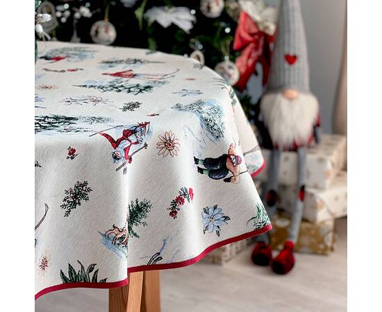 Скатерть круглая O180 LiMaSo (EDEN CHAMONIX-180D), Тип: скатерти, Цвет: зеленый, Форма скатерти: круглая, Размер: Ø180, изображение 3