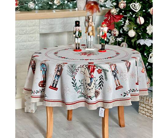 Скатерть круглая O160 LiMaSo (CASCANUECES-160D), Тип: скатерти, Цвет: красный, Форма скатерти: круглая, Размер: Ø160, изображение 2