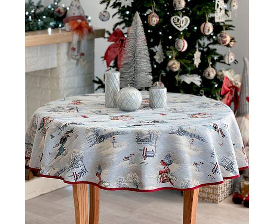 Скатерть круглая O240 LiMaSo (EDEN1254-240D), Тип: скатерти, Цвет: голубой, Форма скатерти: круглая, Размер: Ø240, изображение 2