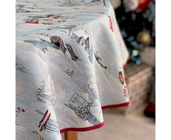 Скатертина кругла O140 LiMaSo (EDEN1254-140D), Тип: скатертини, Основний колір: блакитний, Форма скатертини: кругла, Розмір: Ø140, зображення 3