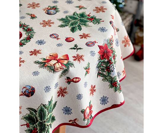 Скатерть круглая O180 LiMaSo (FIOCCO-180D), Тип: скатерти, Цвет: красный, Форма скатерти: круглая, Размер: Ø180, изображение 3