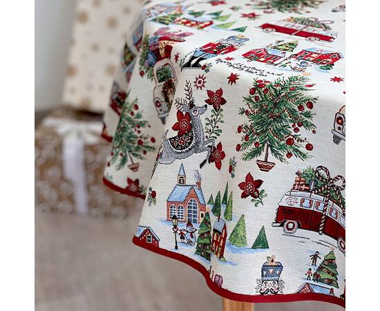 Скатерть круглая O200 LiMaSo (MELVILLE-200D), Тип: скатерти, Цвет: красный, Форма скатерти: круглая, Размер: Ø200, изображение 3