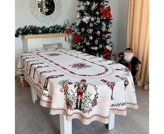 Скатерть овальная 137х240 LiMaSo (CASCANUECES OVAL-240), Тип: скатерти, Цвет: красный, Форма скатерти: овальная, Размер: 137x240, изображение 2