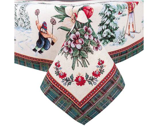 Скатерть овальная 137х180 LiMaSo (CHAMONIX OVAL-180), Тип: скатерти, Цвет: зеленый, Форма скатерти: овальная, Размер: 137x180, изображение 2