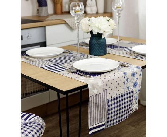 Дорожка 40х140 Печворк синий Господиня Прованс (031534), Тип: дорожки (раннеры), Цвет: синий, Форма скатерти: прямоугольная, Размер: 40x140, изображение 3