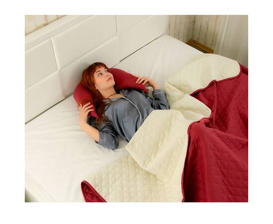 Подушка фігурна Місяць бордовий Руно (312.52_Місяць_Бордовий), Колір: бордовий, Розмір: 30x45, зображення 5