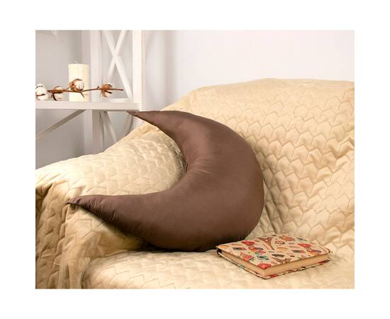 Подушка фігурна Місяць шоколадний Руно (312.52_Міcяць_Шоколадний), Колір: шоколадний, Розмір: 30x45, зображення 3