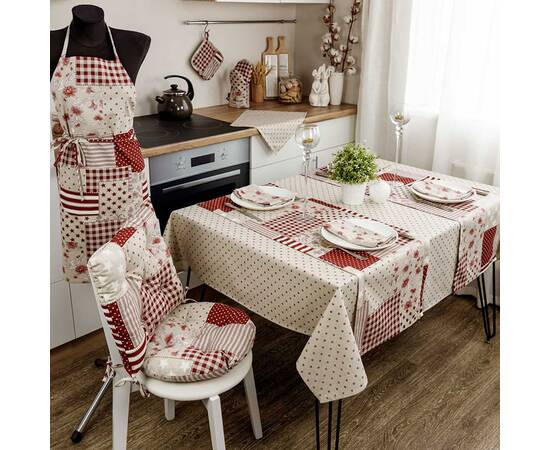 Подушка на стул 40х40 Печворк бордо Господиня Прованс (031608), Цвет: бордовый, Размер: 40x40, изображение 4