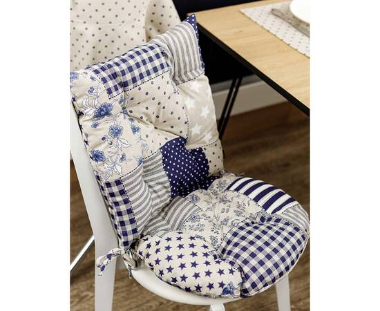 Подушка на стілець 40х40 Печворк синій Господиня Прованс (031604), Колір: синій, Розмір: 40x40, зображення 3