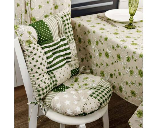 Подушка на стілець 40х40 Печворк зелений Господиня Прованс (031612), Колір: зелений, Розмір: 40x40, зображення 3