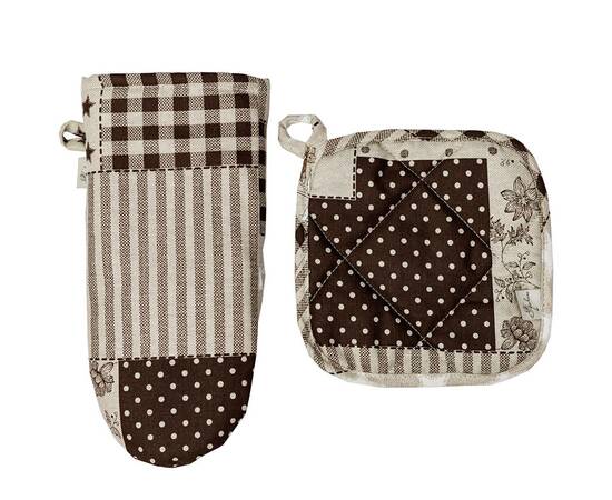 Прихватка 20х20 Печворк коричневый Господиня Прованс (031500), изображение 2
