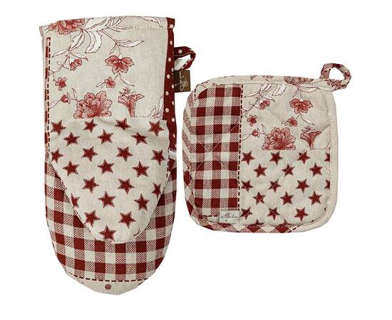 Рукавичка Печворк бордо Господиня Прованс (031508), изображение 3