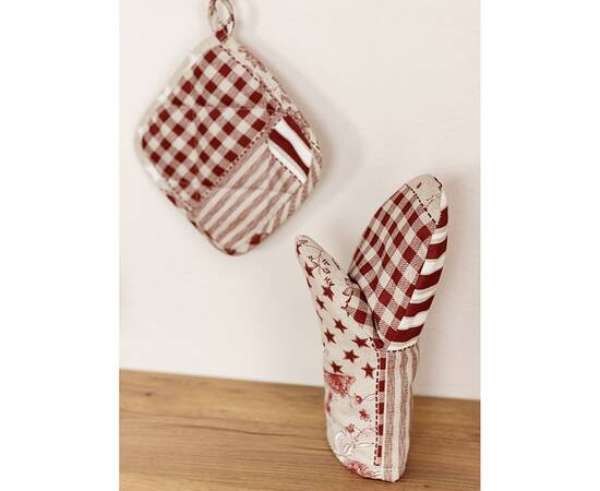 Рукавичка Печворк бордо Господиня Прованс (031508), изображение 4