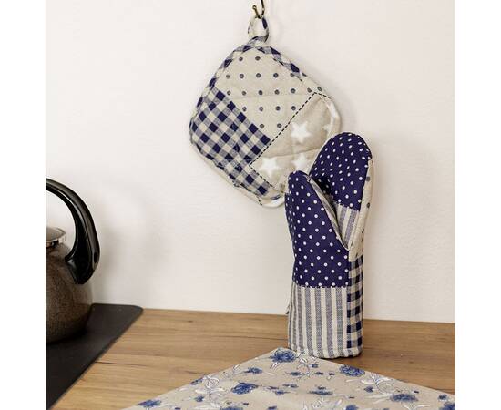 Рукавичка Печворк синий Господиня Прованс (031504), изображение 4