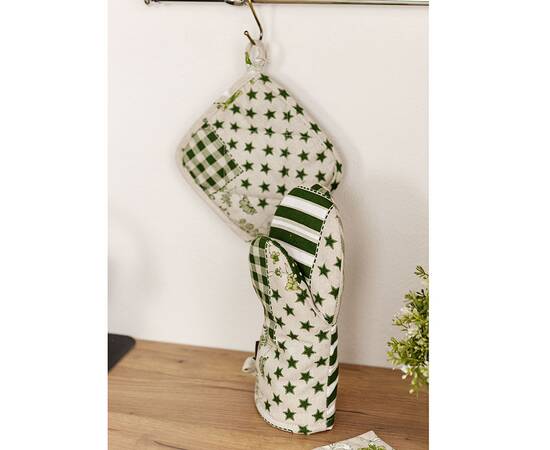 Рукавичка Печворк зелений Господиня Прованс (031512), зображення 4