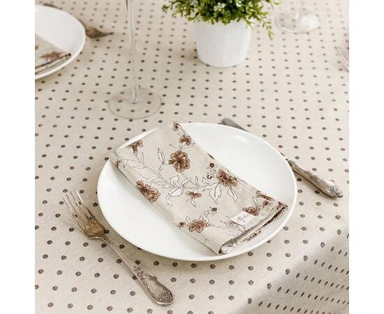 Серветка 35х45 Квіти коричневі Господиня Прованс (031520), Тип: серветки, Основний колір: коричневий, Форма скатертини: прямокутна, Розмір: 35x45, зображення 4
