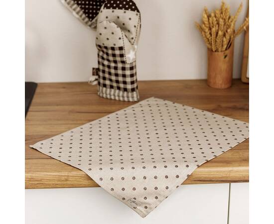 Салфетка 35х45 Горох коричневый Господиня Прованс (031530), Тип: салфетки, Цвет: коричневый, Форма скатерти: прямоугольная, Размер: 35x45, изображение 3