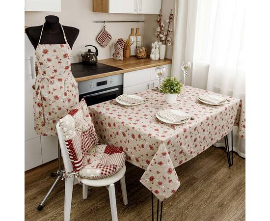 Скатерть 120х136 Цветы бордо Господиня Прованс (031548), Тип: скатерти, Цвет: бордовый, Форма скатерти: прямоугольная, Размер: 120x136, изображение 4